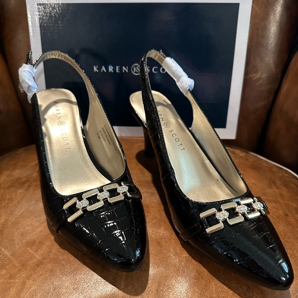 Karen Scott black heels NIB size 8.5